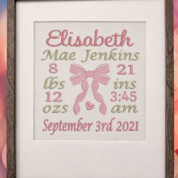 Baby Birth Announcement With Photo Frame