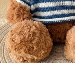 Soft-Touch Brown Plush Teddy Bear Wearing Knit Sweater – Customizable Gift Bear Perfect for Birthdays, Holidays, and Special Occasions, 15x18x30cm - Image 7