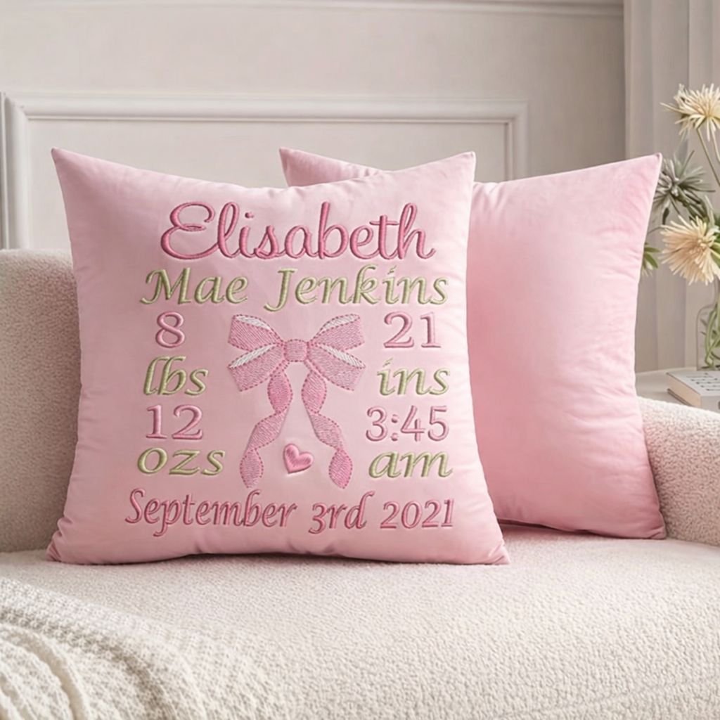 Personalized Pillow Cover – Great Gift for Baby Shower, Custom Keepsake for New Parents, Soft and Stylish 19x19 Inch Decorative Throw Pillow Case for Nursery, Bedroom, or Living Room - Image 3