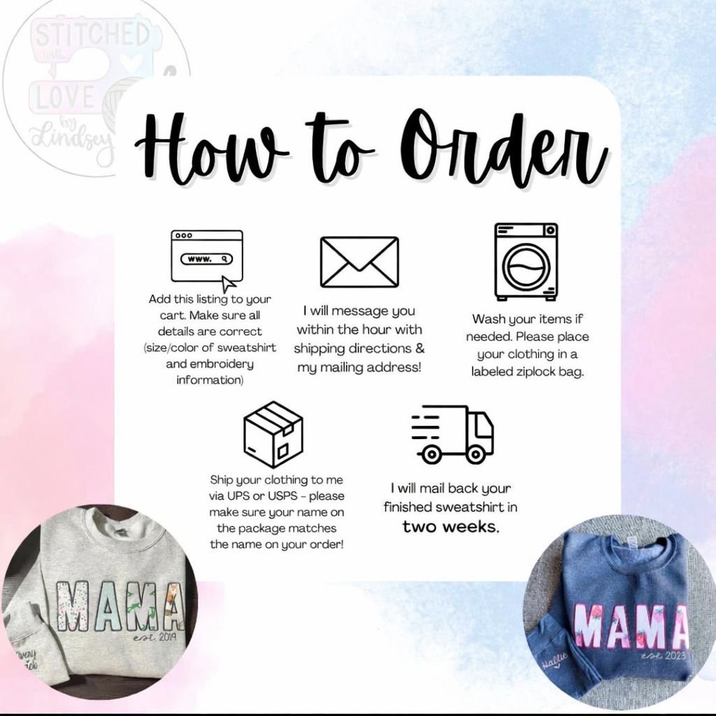 Embroidered MAMA Applique Sweatshirt Keepsake, Mother's Day gift, Birthday Swaddle Clothing Sweater for Mom's baby Blanket , Hospital Blanket - Image 3