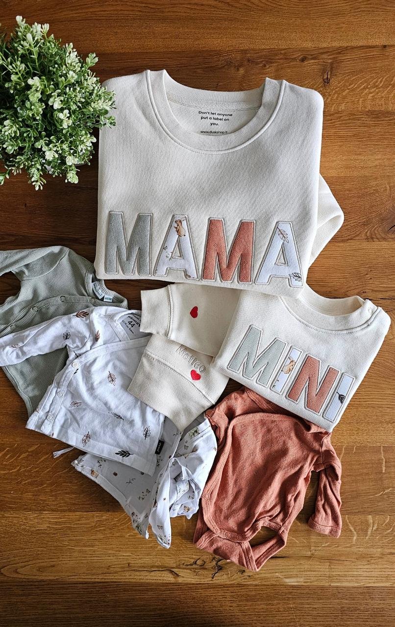 Embroidered MAMA Applique Sweatshirt Keepsake, Mother's Day gift, Birthday Swaddle Clothing Sweater for Mom's baby Blanket , Hospital Blanket - Image 5