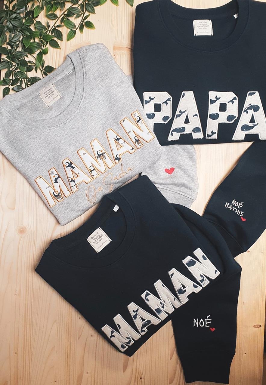 Embroidered MAMA Applique Sweatshirt Keepsake, Mother's Day gift, Birthday Swaddle Clothing Sweater for Mom's baby Blanket , Hospital Blanket - Image 4